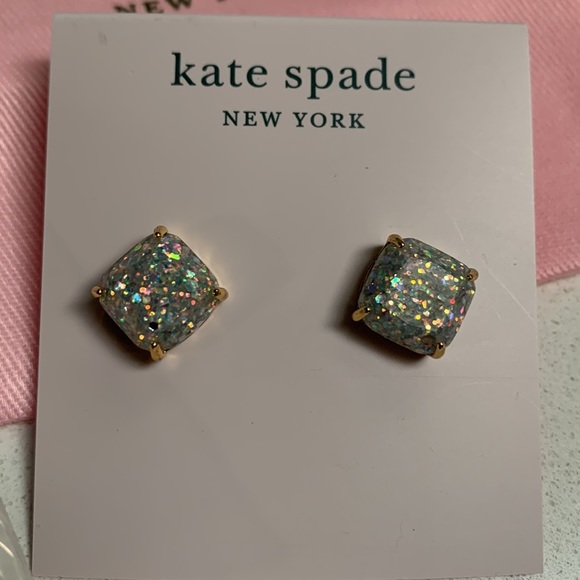 kate spade Jewelry - Kate spade square, opal glitter studs